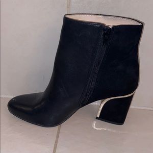 Black Leather/Suede Booties